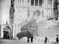 Bakačeva kula 1906. godine. Rušenje renesansnog obrambenog zida oko Katedrale